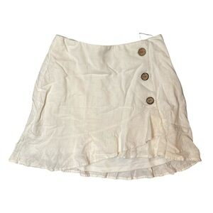 Cotton Candy LA Cream Button Detail Skirt - Size S A03